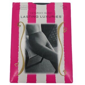 Victorias Secret Medium Charcoal Lasting Luxuries Control Top Pantyhose Sheer